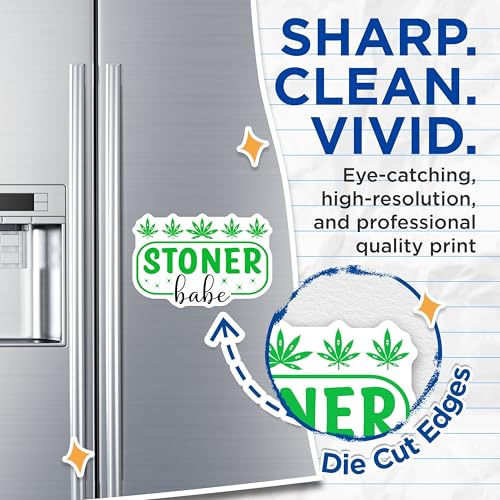 (2 Pack) Stoner Babe Magnets Magnets - Weed Lover Decor - Cannabis Culture Merchandise - 5" On Longest Side - Made in USA - Sticks to Refrigerators & Metal Surfaces - MAG9225