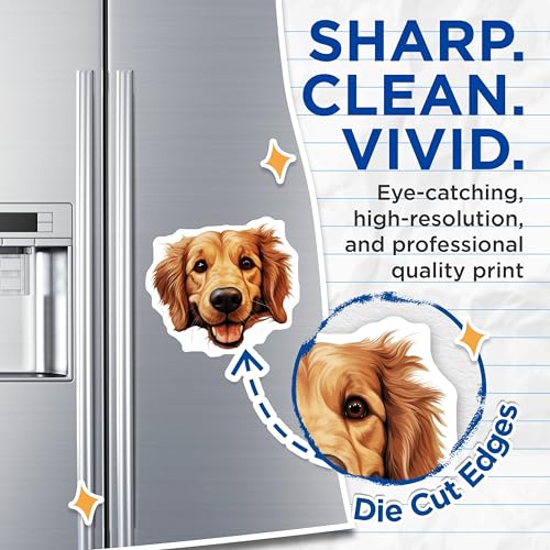 (2 Pack) Cute Animal Lover Decor Magnet - Pet Lovers Collection - 5" On Longest Side - Sticks to Smooth Flat Surfaces - Made in USA - MAG10182