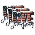 (3 Pack) New Jersey Love Decals - Patriotic State Decal - Jersey Pride - 3 Inches On Longest Side - Easy Peel & Apply - Made in USA - 3MCS0321