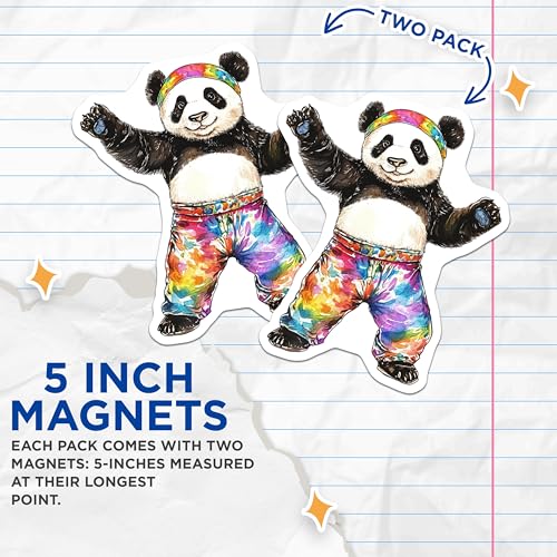 (2 Pack) Cute Animal Magnet - 5" On Longest Side - Sticks to Smooth Flat Surfaces - Made in USA - MAG9502