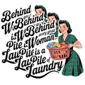 (3 Pack) Laundry Woman Decals - Retro Housewife Art - Funny Mom Decals - 3 Inches On Longest Side - Easy Peel & Apply - Made in USA - 3MCS1732