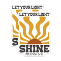(2 Pack) Let Your Light Shine Magnets - Religious Inspired - Matthew 5 16 - Fridge Decor - 5" On Longest Side - Premium Magnet - for Cars, Refrigerators, Toolboxes, Lockers - Made in USA - MAG16909