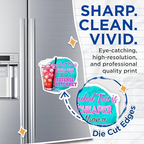 (2 Pack) Loaded Tea is Cheaper Than a Defense Attorney Magnets - Kitchen Decor - Office Humor - 5" On Longest Side - for Cars, Fridges, Toolboxes - Made in USA - MAG8302