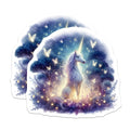 (2 Pack) Magical Unicorn Magnets - Enchanted Forest Decor Art - Whimsical Mythical Creature Fridge Accent - 5 Inches On Longest Side - Thick Durable Magnet - Made in USA - MAG37477