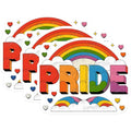 (3 Pack) Pride Rainbow Decals - LGBT Decal - Pride Month Sticker - 3 Inches On Longest Side - Easy Peel & Apply - Made in USA - 3MCS7919
