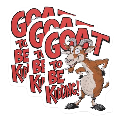 (3 Pack) Goat Decals - Funny Animal - Pun Sticker - 3 Inches On Longest Side - Easy Peel & Apply - Made in USA - 3MCS2846