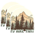 (3 Pack) Hiking Decals - Mountain Adventure - Outdoor Decal - 3 Inches On Longest Side - Easy Peel & Apply - Made in USA - 3MCS1352