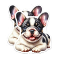 (2 Pack) French Bulldog Puppy Magnets - Cute Frenchie Dog Lover - Pet Parent Refrigerator Decor - 5 Inches On Longest Side - Thick Durable Magnet - Made in USA - MAG37433