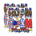 (2 Pack) Boom Boom Mama Magnets - 4th of July Mom Life - Patriotic Leopard Print Decor - 5 Inches On Longest Side - Thick Durable Magnet - Made in USA - MAG26237