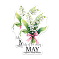 (2 Pack) Lily of the Valley Magnets - May Birth Flower Art - Botanical Floral Decor - Spring Refrigerator Accessory - 5 Inches On Longest Side - Thick Durable Magnet - Made in USA - MAG38946