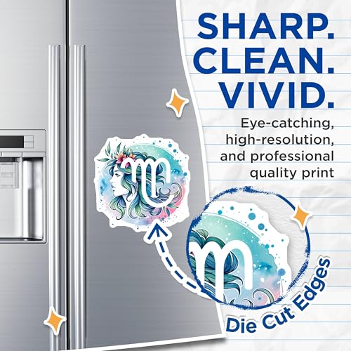 (2 Pack) Virgo Zodiac Magnets - Horoscope Art - Astrology Decor - Zodiac Signs - Celestial Design - 5" On Longest Side - for Cars, Fridges, Toolboxes - Made in USA - MAG6784