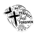 (2 Pack) Christian Quote Magnets - Not Perfect Just Forgiven - Religious Decoration - 5" On Longest Side - Premium Magnet - for Cars, Refrigerators, Toolboxes, Lockers - Made in USA - MAG15627