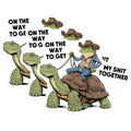 (3 Pack) Funny Frog Decals - Cowboy Turtle Decal - Sarcastic Quote Stickers - 3 Inches On Longest Side - Easy Peel & Apply - Made in USA - 3MCS8487
