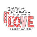 (2 Pack) Love Corinthians Magnets - Christian Verse Decor - Scripture Refrigerator Magnet - 5" On Longest Side - Premium Magnet - for Cars, Refrigerators, Toolboxes, Lockers - Made in USA - MAG17843