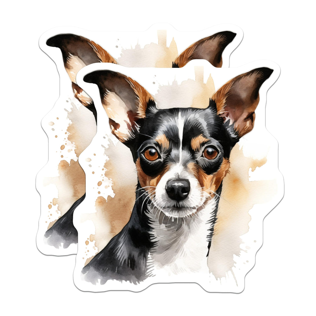 (2 Pack) Jack Russell Dog Magnets - Watercolor Pet Art - Animal Lover Home Decor - 5 Inches On Longest Side - Thick Durable Magnet - Made in USA - MAG30841