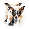 (2 Pack) Jack Russell Dog Magnets - Watercolor Pet Art - Animal Lover Home Decor - 5 Inches On Longest Side - Thick Durable Magnet - Made in USA - MAG30841