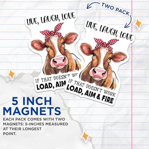 (2 Pack) Funny Kitchen Decor Magnet - 5" On Longest Side - Sticks to Smooth Flat Surfaces - Made in USA - MAG9807
