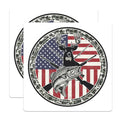 (2 Pack) Deer and Fish Design Magnet - 5" On Longest Side - Sticks to Smooth Flat Surfaces - Made in USA - MAG9954