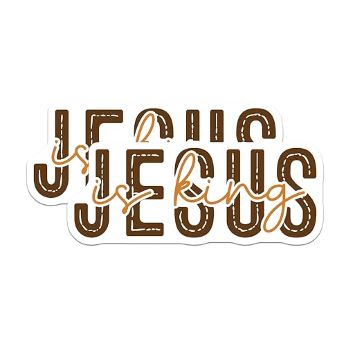 (2 Pack) Jesus is King Magnets - Religious Home Decor - Inspirational Scripture Magnets - Faith-Based Fridge Magnets - 5" On Longest Side - for Cars, Fridges, Toolboxes - Made in USA - MAG6851