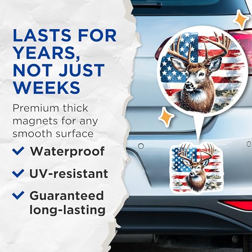(2 Pack) 5" On Longest Side Magnet - Sticks to Smooth Flat Surfaces - Made in USA - MAG9831