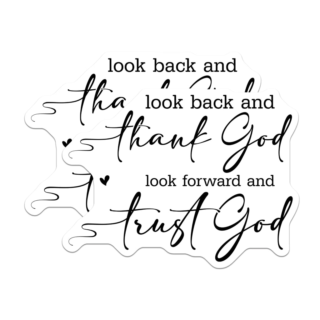 (2 Pack) Christian Faith Magnets - Inspirational Scripture Quote - Thank Trust God Daily Reminder - 5 Inches On Longest Side - Thick Durable Magnet - Made in USA - MAG26689