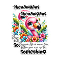 (2 Pack) Shenanigans Stickers - Fun Life Quotes Stickers - Flamingo Art Stickers - 5" On Longest Side - Sticks to Any Smooth Flat Surface - Made in USA - BMCS2938