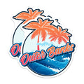 (2 Pack) Outer Banks Magnets - Coastal Vacation Decor - Beach Palms Souvenir - 5" On Longest Side - Premium Magnet - for Cars, Refrigerators, Toolboxes, Lockers - Made in USA - MAG18863