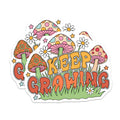 (2 Pack) Keep Growing Magnets - Retro Groovy Mushrooms - Inspirational Daisy Stars Fridge Decor - 5 Inches On Longest Side - Thick Durable Magnet - Made in USA - MAG22082