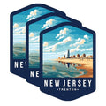 (3 Pack) Trenton New Jersey Decals - Beach City - Travel Decal - 3 Inches On Longest Side - Easy Peel & Apply - Made in USA - 3MCS0371