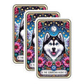(3 Pack) Siberian Husky Decals - Dog Breed Decal - Floral Laptop Decals - 3 Inches On Longest Side - Easy Peel & Apply - Made in USA - 3MCS4076