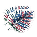 (2 Pack) American Flag Palm Leaf Magnets - Patriotic Decor Fridge Magnets - Summer USA Tropical Independence Day - 5 Inches On Longest Side - Thick Durable Magnet - Made in USA - MAG20012