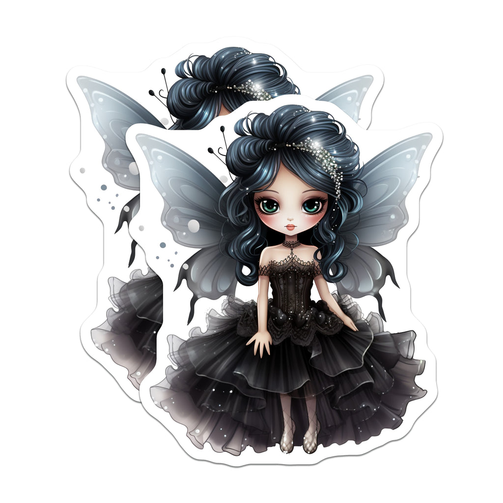 (2 Pack) Dark Fantasy Fairy Magnets - Gothic Lolita Decor - Whimsigoth Art - Mystical Creature - 5 Inches On Longest Side - Thick Durable Magnet - Made in USA - MAG36615