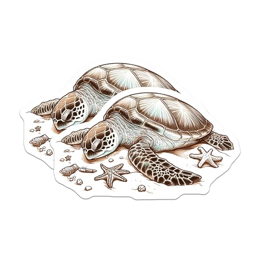 (2 Pack) Ocean Animal Decor Magnet - Beach Theme Accessories - 5" On Longest Side - Sticks to Smooth Flat Surfaces - Made in USA - MAG10097