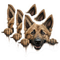 (3 Pack) German Shepherd Decals - Cute Dog - Laptop Decals - 3 Inches On Longest Side - Easy Peel & Apply - Made in USA - 3MCS8625