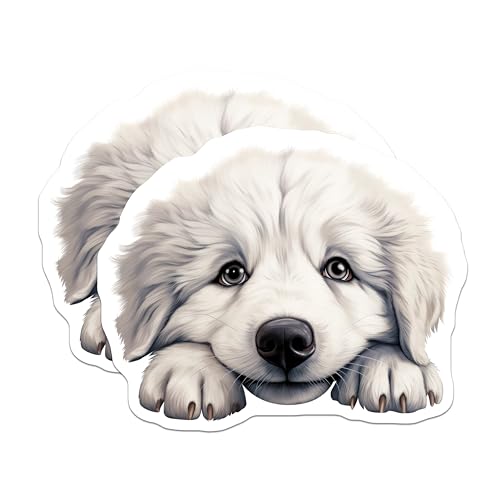 (2 Pack) Pet Lover Decor Magnet - Dog Fridge Accessories - Kitchen Decoration - 5" On Longest Side - Sticks to Smooth Flat Surfaces - Made in USA - MAG10186