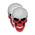 (2 Pack) Skull Flag Poland Magnets - Polish Pride Decor - Fridge Magnets - 5" On Longest Side - Premium Magnet - for Cars, Refrigerators, Toolboxes, Lockers - Made in USA - MAG18828