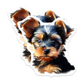 (2 Pack) Yorkshire Terrier Puppy Magnets - Cute Yorkie Dog Lover Decor - Pet Parent Housewarming Present - 5 Inches On Longest Side - Thick Durable Magnet - Made in USA - MAG26306