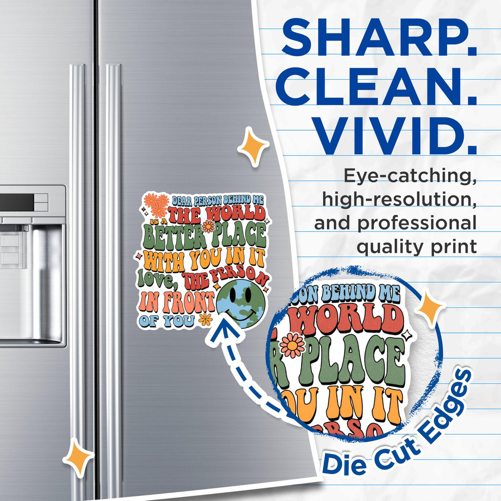 (2 Pack) Retro Motivational Magnets - Positive Affirmation Magnets - Vibrant Quote Magnets for Fridge or Locker- 5" On Longest Side - for Fridges, Toolboxes, Cars - Made in USA - MAG3043