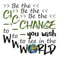 (3 Pack) Be The Change Decals - Motivational Decal - Earth World Decal - 3 Inches On Longest Side - Easy Peel & Apply - Made in USA - 3MCS6460