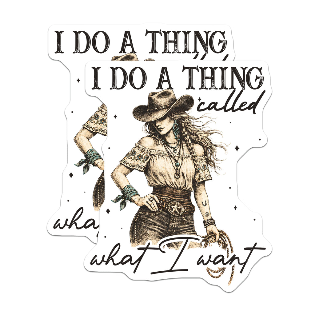 (2 Pack) Cowgirl Spirit Magnets - Western Woman Refrigerator Decor - Independent Girl Statement Accessory - 5 Inches On Longest Side - Thick Durable Magnet - Made in USA - MAG36421