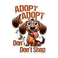 (2 Packs) Dachshund Adopt Don't Shop Magnets - Weiner Dog Breed Magnets - 5 Inches On Longest Side - Premium Magnet - for Fridges, Toolboxes, Cars - Made in USA - MAG2398