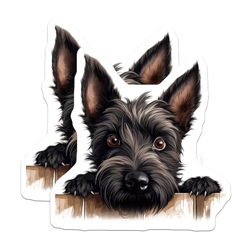 (2 Pack) Adorable Canine Decor Magnet - 5" On Longest Side - Sticks to Smooth Flat Surfaces - Made in USA - MAG10272
