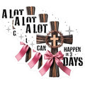 (3 Pack) A Lot Can Happen in 3 Days Decals - Religious Cross Laptop Decals - Easter Sticker - 3 Inches On Longest Side - Easy Peel & Apply - Made in USA - 3MCS8697