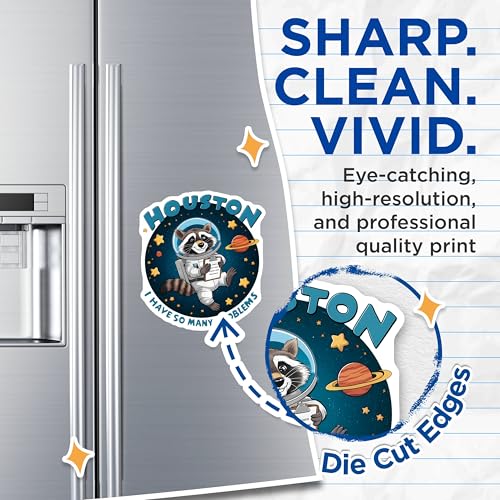 (2 Pack) Houston I Have So Many Problems Magnets - Funny Raccoon Magnet - Space Animal Magnets - 5" On Longest Side - for Cars, Fridges, Toolboxes - Made in USA - MAG4556