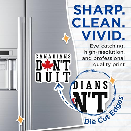 (2 Pack) Inspirational Canadian Quote Magnet - 5" On Longest Side - Sticks to Smooth Flat Surfaces - Made in USA - MAG9899