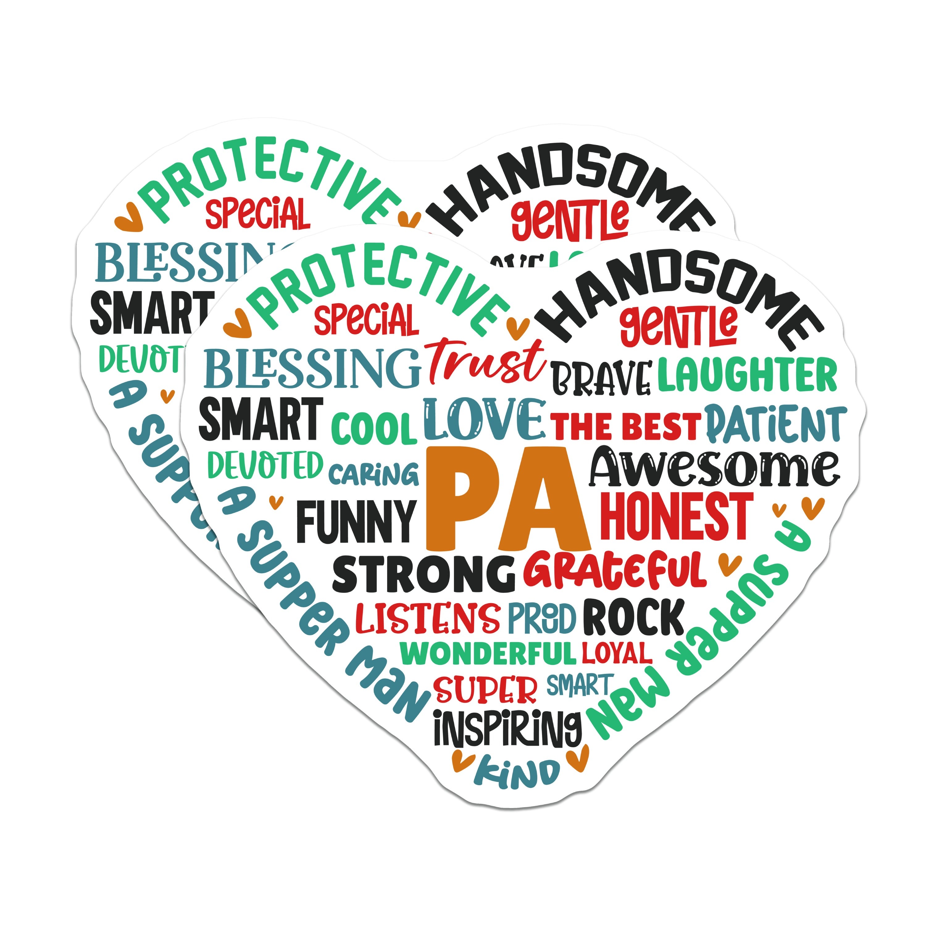 (2 Pack) PA Qualities Magnets - Super Man Father's Day - Healthcare Hero Appreciation - 5 Inches On Longest Side - Thick Durable Magnet - Made in USA - MAG37073