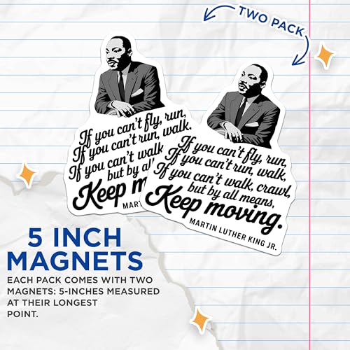 (2 Pack) Inspirational Leader Quote Magnets - Motivational Home - Office Magnets - 5" On Longest Side - for Cars, Fridges, Toolboxes - Made in USA - MAG3757