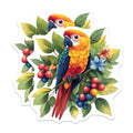 (2 Pack) Tropical Parrot Magnets - Exotic Bird Kitchen Decor - Vibrant Jungle Animal Fridge - 5 Inches On Longest Side - Thick Durable Magnet - Made in USA - MAG25232