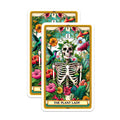 (2 Pack) Plant Lady Skeleton Magnets - Witchy Botanical Decor - Tarot Card Art for Plant Lovers - 5 Inches On Longest Side - Thick Durable Magnet - Made in USA - MAG30944