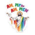 (2 Pack) Rainbow Jesus Magnets - LGBT Pride Decor - Religious Funny Magnet - 5" On Longest Side - Premium Magnet - for Cars, Refrigerators, Toolboxes, Lockers - Made in USA - MAG17086